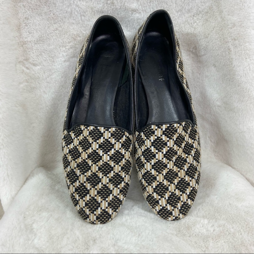 Jon Josef Gatsby argyle diamond basket weave loafer flats 9.5 B